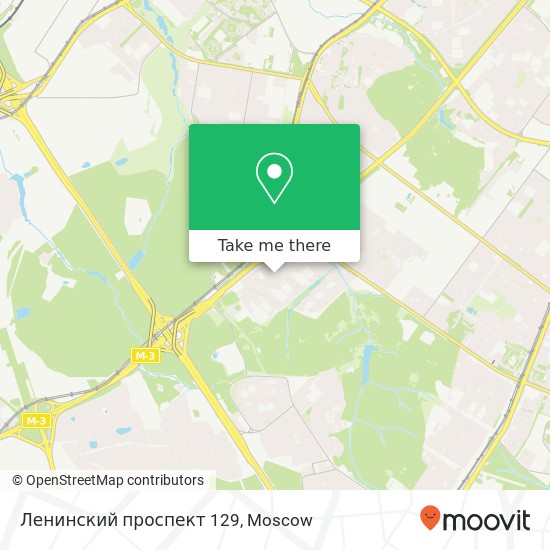 Ленинский проспект 129 map
