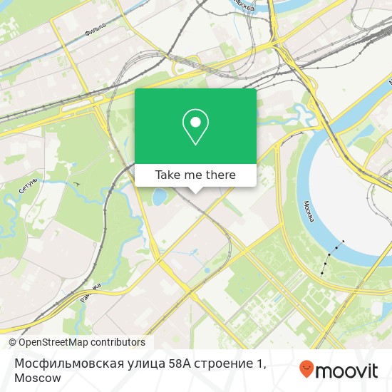 Мосфильмовская улица 58А строение 1 map