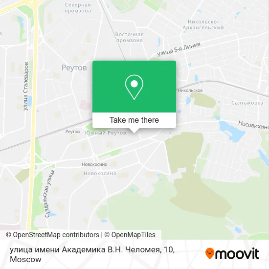 улица имени Академика В.Н. Челомея, 10 map