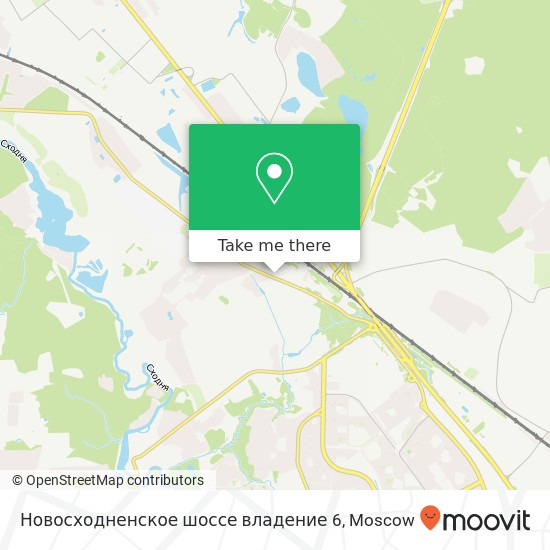 Новосходненское шоссе владение 6 map