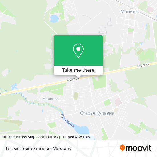 Горьковское шоссе map