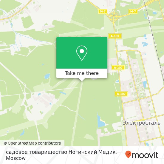 садовое товарищество Ногинский Медик map