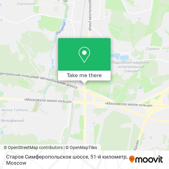 Старое Симферопольское шоссе, 51-й километр map