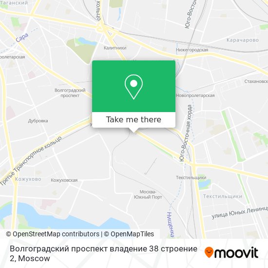 Волгоградский проспект владение 38 строение 2 map