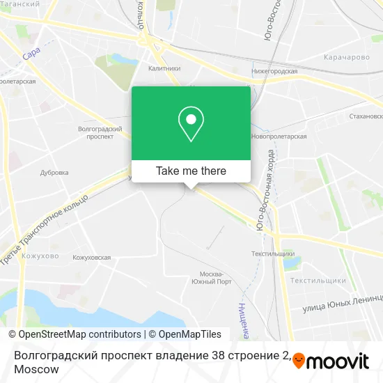 Волгоградский проспект владение 38 строение 2 map
