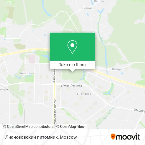 Лианозовский питомник map
