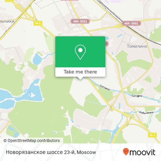 Новорязанское шоссе 23-й map