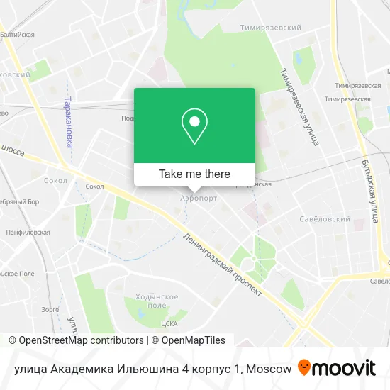 улица Академика Ильюшина 4 корпус 1 map