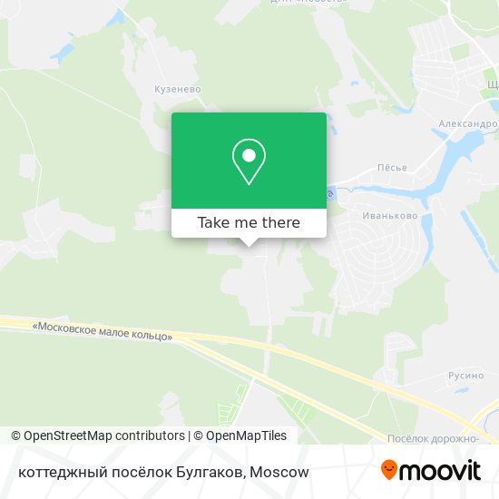 коттеджный посёлок Булгаков map