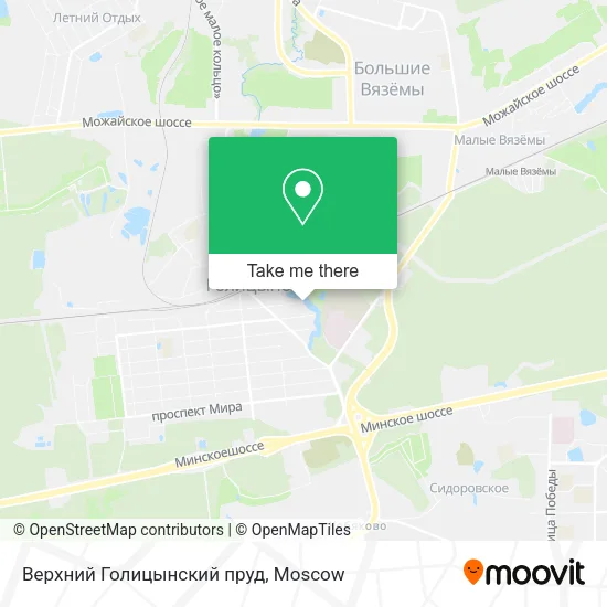 Верхний Голицынский пруд map