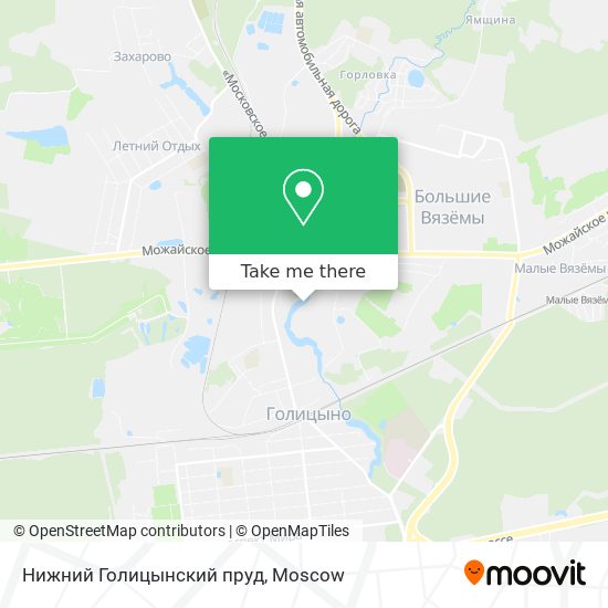 Нижний Голицынский пруд map