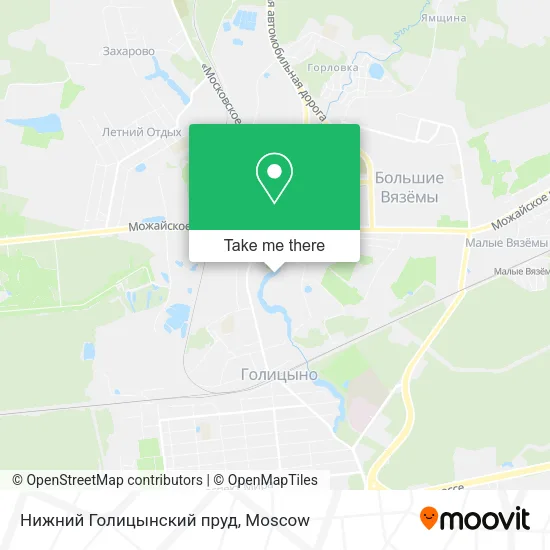 Нижний Голицынский пруд map