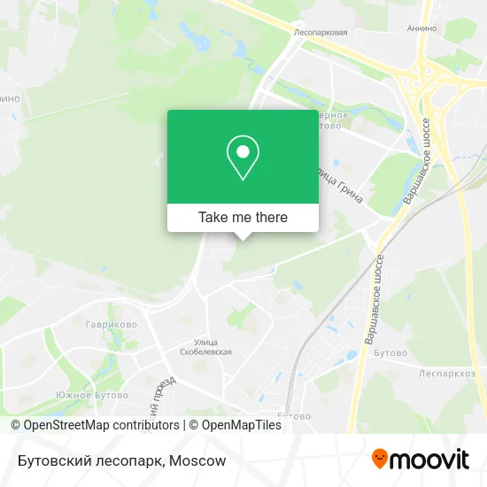 Бутовский лесопарк map