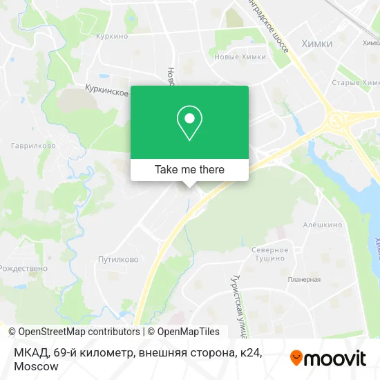 МКАД, 69-й километр, внешняя сторона, к24 map