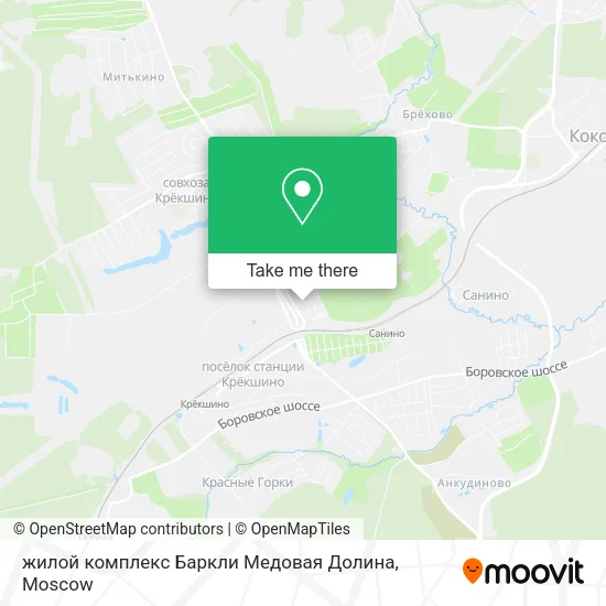 жилой комплекс Баркли Медовая Долина map