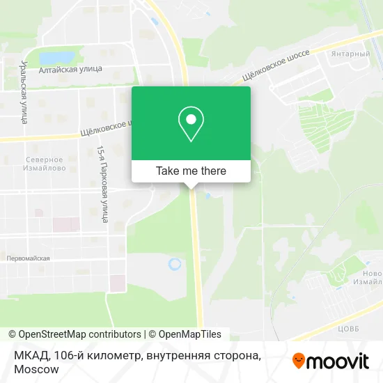 МКАД, 106-й километр, внутренняя сторона map