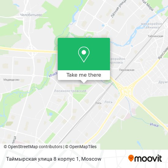 Таймырская улица 8 корпус 1 map