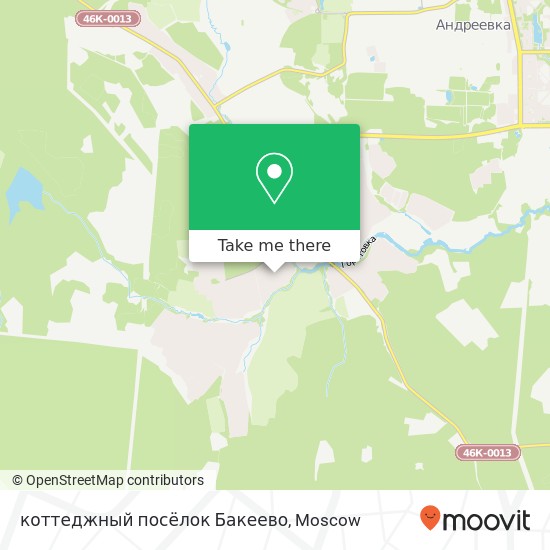 коттеджный посёлок Бакеево map