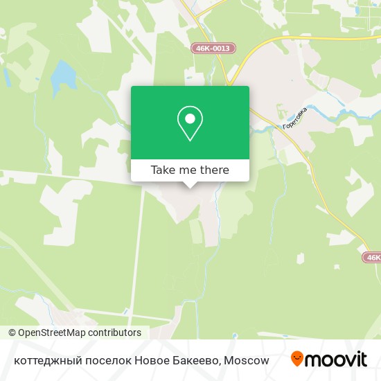 коттеджный поселок Новое Бакеево map