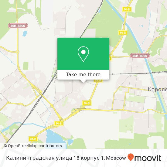 Калининградская улица 18 корпус 1 map