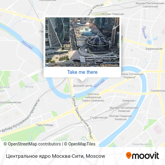 Центральное ядро Москва-Сити map