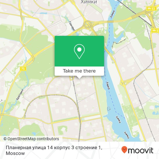 Планерная улица 14 корпус 3 строение 1 map