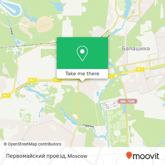 Первомайский проезд map