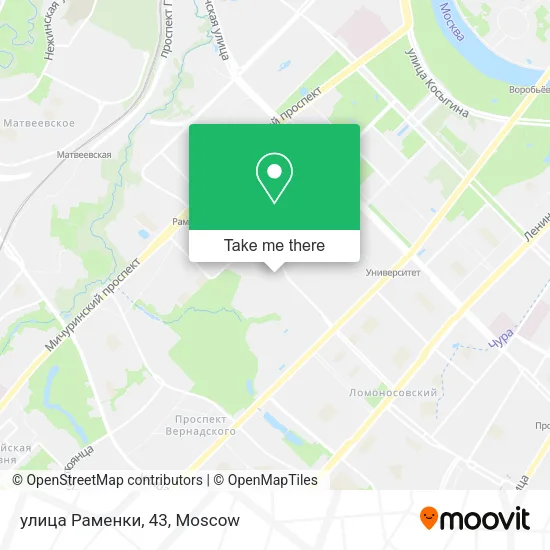улица Раменки, 43 map