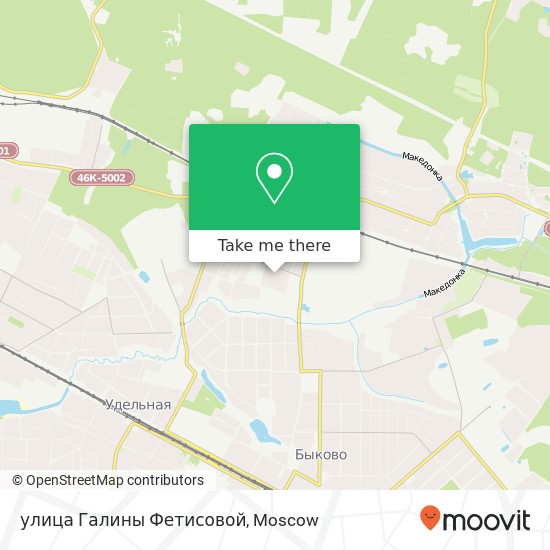 улица Галины Фетисовой map