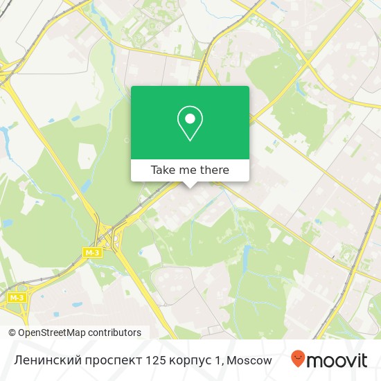 Ленинский проспект 125 корпус 1 map