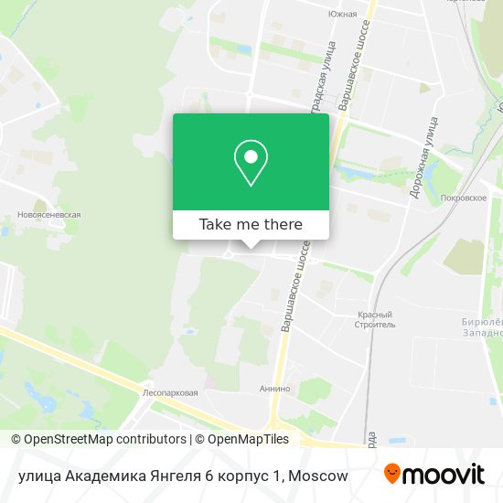 улица Академика Янгеля 6 корпус 1 map