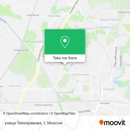 улица Тихонравова, 1 map