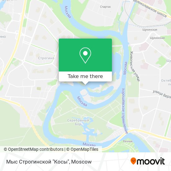 Мыс Строгинской "Косы" map
