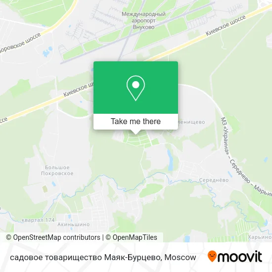 садовое товарищество Маяк-Бурцево map