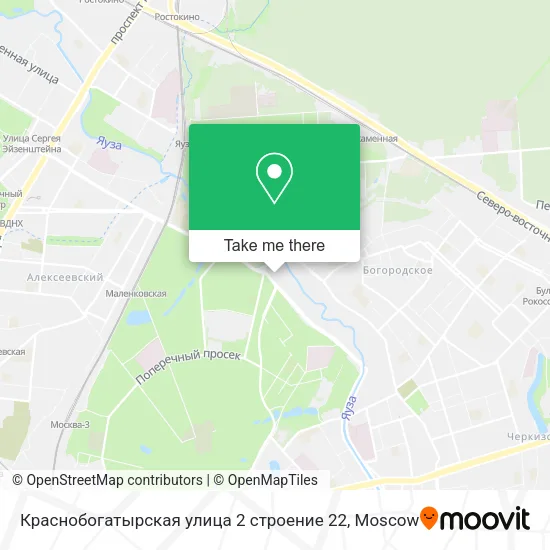 Краснобогатырская улица 2 строение 22 map