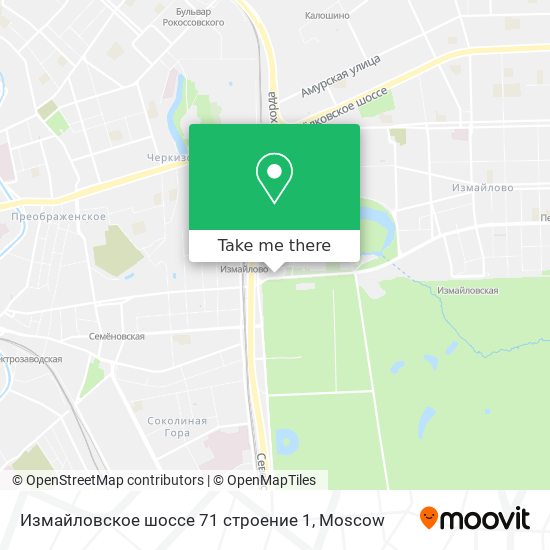 Измайловское шоссе 71 строение 1 map