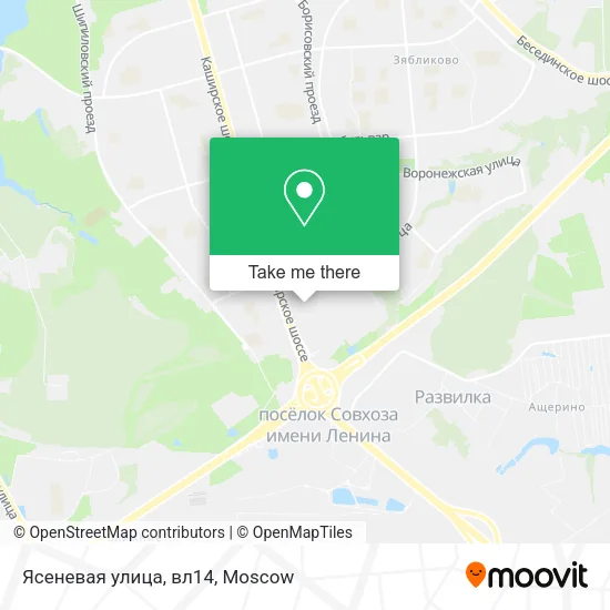 Ясеневая улица, вл14 map