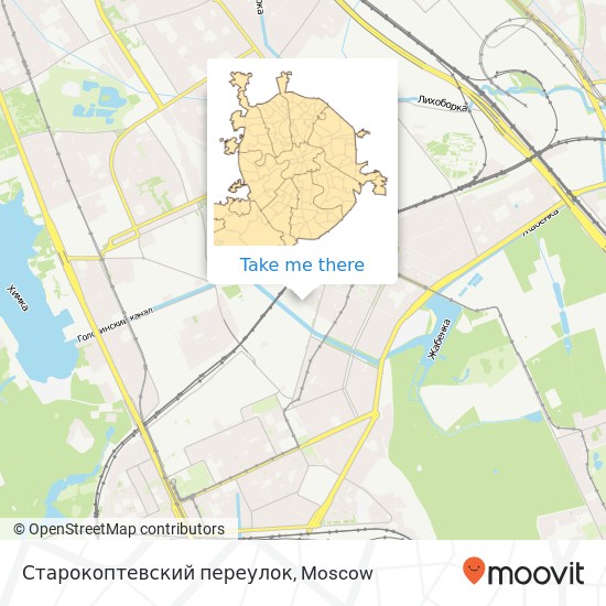 Старокоптевский переулок map