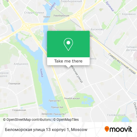 Беломорская улица 13 корпус 1 map