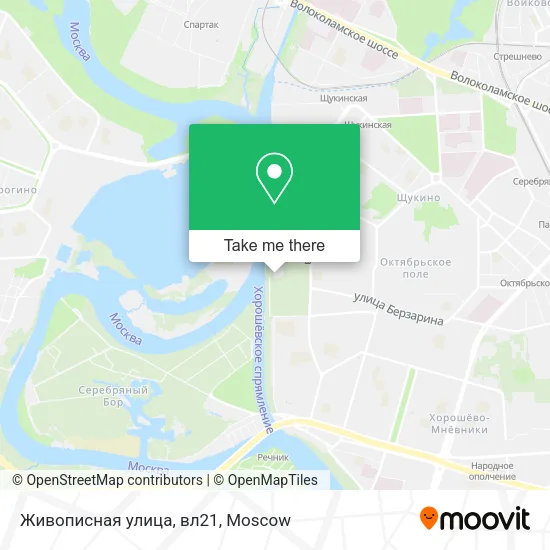 Живописная улица, вл21 map