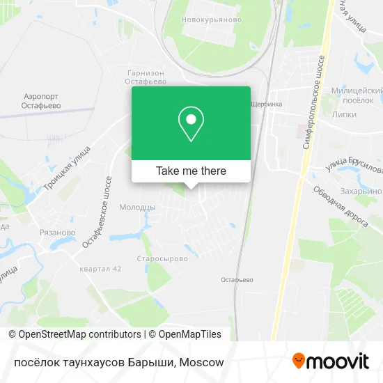 посёлок таунхаусов Барыши map