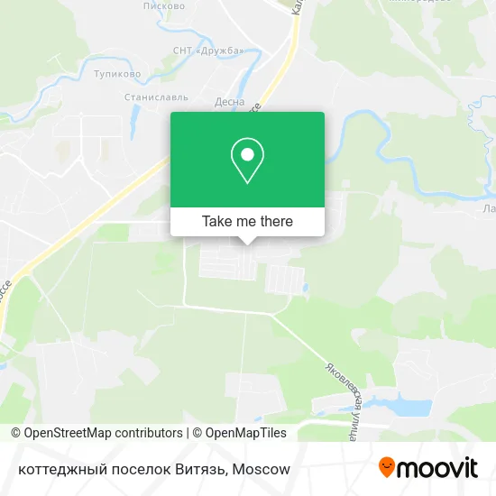 коттеджный поселок Витязь map