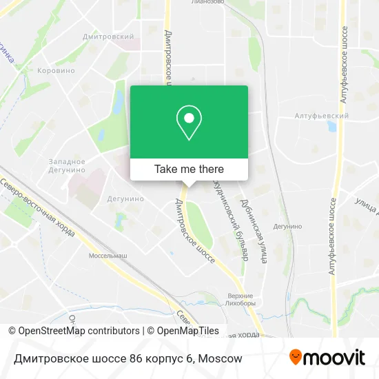 Дмитровское шоссе 86 корпус 6 map