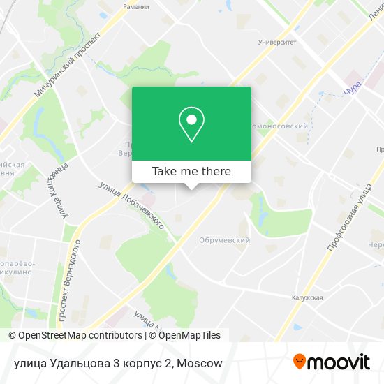 улица Удальцова 3 корпус 2 map
