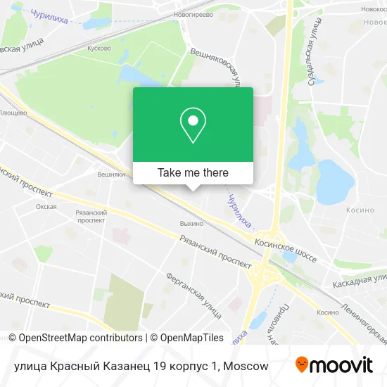 улица Красный Казанец 19 корпус 1 map