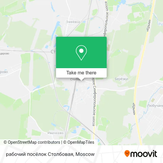 рабочий посёлок Столбовая map