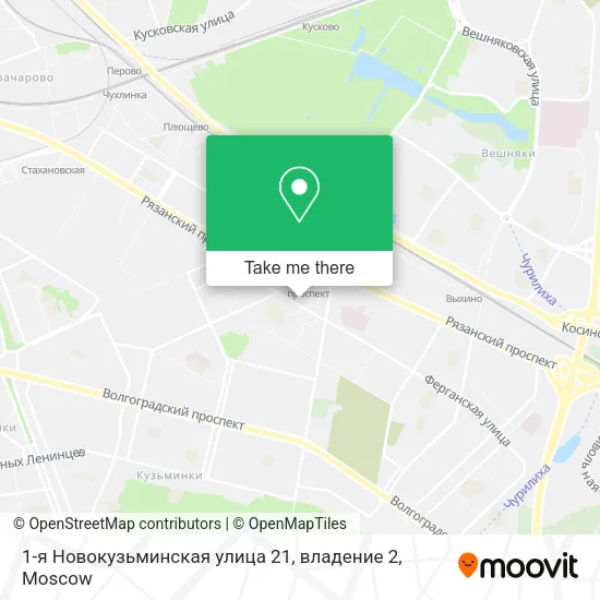1-я Новокузьминская улица 21, владение 2 map