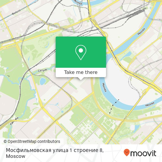 Мосфильмовская улица 1 строение 8 map