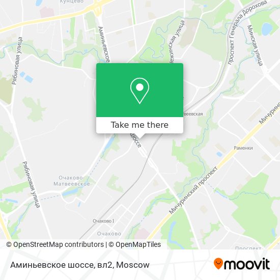 Аминьевское шоссе, вл2 map