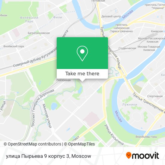 улица Пырьева 9 корпус 3 map